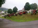 Výstava traktorů v obci